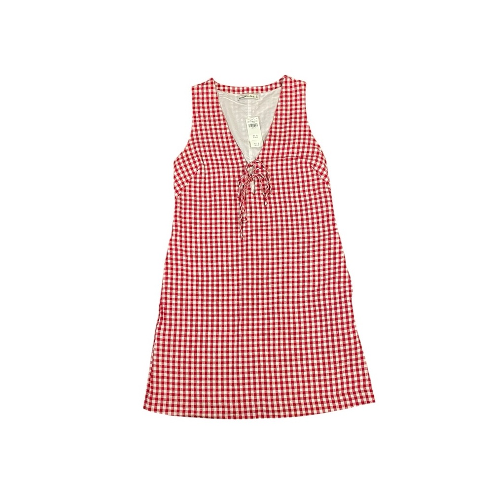 Abercrombie & Fitch Red and White Checkered Dress